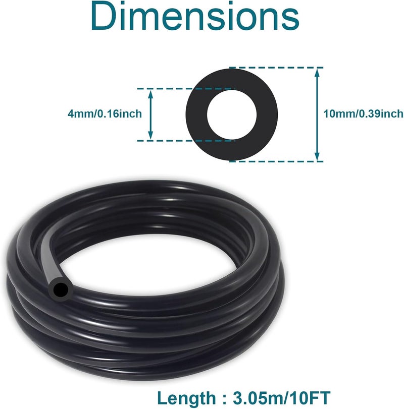 Gephynm Vacuum Hose Automotive, 10 FT 5/32 Inch ID Vacuum Line, 130PSI Max Pressure Vacuum Lines Automotive, Silicone Hose - Image 2